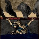 Cartel para la banda de metalcore jiennense Let the Ocean Scream con motivo de los Ciclos de Rock de Jaén 2017. Traditional illustration project by Spine Design - 04.26.2017