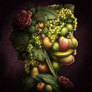 Retrato vegetal estilo Arcimboldo. Een project van  Beeldende kunst y Traditionele illustratie van Juan Muñoz - 07.06.2017