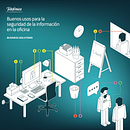 Guía de seguridad informática en el trabajo. Telefónica . Cop, writing, Design, Design Management, Traditional illustration, Vector Illustration & Infographics project by Yoana Rial - 03.15.2017