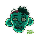 Zombie con splash. Animation project by Mike Maese - 06.22.2017