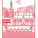 Zaragoza en Iconos. Traditional illustration & Infographics project by Maria Vicente Cordoba - 06.29.2017