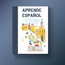 Cover Design: Learn Spanish. Un progetto di Graphic design e Illustrazione tradizionale di Marina Turmo - 03.02.2017