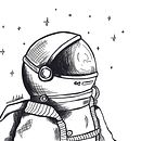 Astronauta . Traditional illustration project by Cecilia O. Madrid - 07.12.2017
