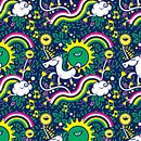 Pattern unicornio. Traditional illustration project by Marli Ramos - 07.19.2017