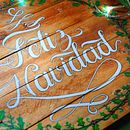 Cartel de Navidad - Lettering. Calligraph, Lettering, and Painting project by Belén Acuña - 12.20.2016
