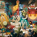 Pinturas recientes.. Un proyecto de Bellas Artes, Diseño de personajes e Ilustración tradicional de Raúl Zeptiror - 24.07.2017