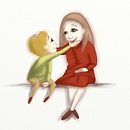 Escenas Cotidianas: Regalar una sonrisa. Fine Arts, Character Design, Traditional illustration, Painting, and Advertising project by nuriagvilustradora - 08.11.2017