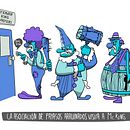 Los payasos hacen una visita sorpresa a Stephen King. Un proyecto de Diseño de personajes e Ilustración tradicional de Javier García García de Iturrospe - 22.08.2017