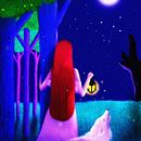noche de luna llena. Traditional illustration project by Maria Jose Melo - 08.25.2017