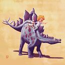 Dinosaur_Nephew. Un projet de Beaux Arts, Conception de personnages et Illustration traditionnelle de Carlos de Hevia - 30.08.2017