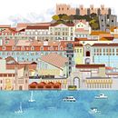 Ilustración Lisboa Ein Projekt aus dem Bereich Architektur, Zeichnung, Grafikdesign, Traditionelle Illustration und Vektorillustration von Chema Pedrosa - 13.11.2018