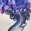 Mi Proyecto del curso: Técnicas modernas de Acuarela:BALLENA. Een project van  Beeldende kunst y Traditionele illustratie van Mónica ALBA ALTUZAR - 19.09.2017