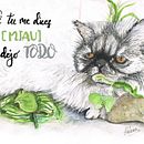 La Gata Catalina, si tu me dices (Miau) lo dejo todo. Un projet de Beaux Arts, Calligraphie et Illustration traditionnelle de Helena Castaño Pérez-Olleros - 23.09.2017