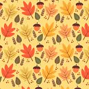 Autumn Pattern | Design analógico y digital. Pattern Design, Traditional illustration, and Vector Illustration project by Michelle Barroeta - 09.24.2017
