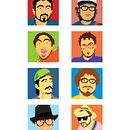 PIXEL FRIENDS . Ilustrație vectorială de Iván Herrera - 09.26.2017