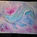 Watercolor Whale. Un projet de Illustration traditionnelle et Illustration vectorielle de Maria Isabel Román Rodríguez - 27.09.2017