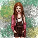 Niña moda. Ilustração tradicional projeto de Elena Rábano Pérez - 01.10.2017