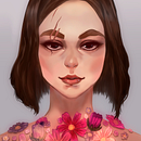 Flores para la guerrera. Ilustração tradicional projeto de Susana - 02.10.2017