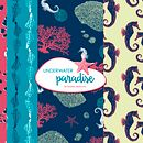 "UNDERWATER PARADISE" - Colección de Estampados para Wallpaper. Design, Pattern Design, Graphic Design, and Traditional illustration project by Raquel Montoya - 10.11.2017