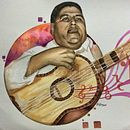 Negro Marcelino Huapango. Projekt z dziedziny Sztuka miejska,  Sztuki piękne, Design, Trad, c, jna ilustracja i  Malarstwo użytkownika Héctor Armando Domínguez Rodríguez - 11.10.2017