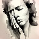 colección de acuarela. -Acuarelas negras- . Un proyecto de Ilustración tradicional y Pintura de carmen_navarro - 18.10.2017
