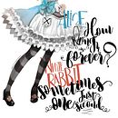 Alice | "I miss you a second, I miss you forever..."  Calligraphy by The White Fox |  www.thewhitefox.com.ar. Un proyecto de Caligrafía de Naty Vazquez - 18.10.2017