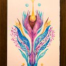 Ka'avo, simetría orgánica. Projekt z dziedziny Trad, c i jna ilustracja użytkownika Neus Mahiques Art - 15.10.2017