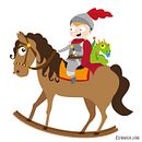 Sant Jordi caballero a caballo - Ilustración infantil. Un proyecto de Ilustración vectorial de Carina Galliano - 01.08.2016