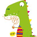 Dinosaurio ilustración. Un proyecto de Ilustración vectorial de Carina Galliano - 26.10.2017