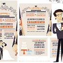 Our wedding invitations design. Un proyecto de Diseño de personajes, Ilustración tradicional e Ilustración vectorial de Andrea Cingolani - 11.04.2013