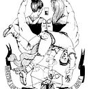 Ilustracion para "D'maniakos Club". Projekt z dziedziny Design, Projektowanie graficzne, Trad, c i jna ilustracja użytkownika marcelopatyn - 26.10.2017