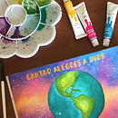 "Cantad Alegres!". Un proyecto de Lettering y Pintura de Loreto Ortiz - 16.11.2017