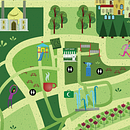 AL BIDDA PARK- MAP Ein Projekt aus dem Bereich Grafikdesign, Traditionelle Illustration und Vektorillustration von Cristina J. Granados - 17.11.2017