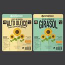 ETIQUETAS ACEITE GIRASOL. Een project van  Art direction, Grafisch ontwerp, Vectorillustratie y Packaging van IDEOTAS [GR4ND35 1D345] - 15.11.2017
