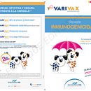 Artes finales Varivax folder, papel. Díptico con bolsillo y pegadura. Troquel, tintas planas & reserva en UVI. Tamaño: A4. Un progetto di Direzione artistica di Pablo Minuti - 21.06.2016