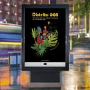 Cartel para Festival Extramurs de Distrito 008, VIII edición / 2018. Un projet de Art urbain, Collage, Design , Design graphique, Événements, Papercraft, Peinture , et Publicité de Alina Budiak - 08.11.2017