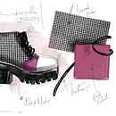 ROCKANROLA BOOTS . Desain Sepatu, Desain Produk, Desain Kostum & Ilustrasi tradisional proyek oleh Mina Nava - 09.09.2017