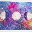 Fases de la luna. Un progetto di Belle arti, Illustrazione tradizionale e Pittura di Carolina Galeazzi - 02.11.2017