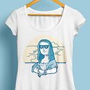 La Mona Lisa Hipster. Fine Arts, Traditional illustration, and Vector Illustration project by Rosa Quesada - 11.30.2017