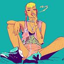 Punk girl Ein Projekt aus dem Bereich Urban Art, Design von Figuren, Traditionelle Illustration und Vektorillustration von Leidy Chaux - 19.09.2017