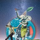 Ilustración y cartel para el restaurante vegano "El jardín de los dragones". Un proyecto de Diseño gráfico e Ilustración tradicional de Paco Campos Pérez - 14.12.2017