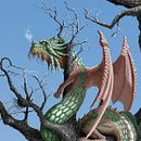 El Cuélebre (dragón de la mitología Asturiana) . % Jerónimo Álvarez Fernández tarafından hazırlanan Geleneksel illüstras, Ve on projesi - 12.14.2017