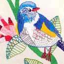 Ilustrando con hilo y aguja: Blue Bird. Artesanato e Ilustração tradicional projeto de Omaira Vaquero - 03.01.2018
