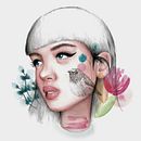 Punto magenta: Retrato ilustrado en acuarela. Un proyecto de Arte urbano, Diseño y Diseño gráfico de Nicoll Callejas - 03.01.2018