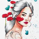 Retrato ilustrado en acuarela. Traditional illustration project by yaizadibuja - 01.15.2018