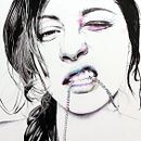 REBELD BLACK. Bolígrafo, tinta y acrílico. Un proyecto de Bellas Artes, Ilustración tradicional y Pintura de Elena Struch - 07.01.2018