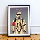 Diseño de póster sobre la pelicula Star Wars: Rogue one. Un proyecto de Diseño, Diseño gráfico, Ilustración tradicional e Ilustración vectorial de Javi Rodríguez - 16.01.2018