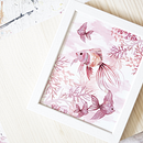 Colección OCEAN PINK- pattern design. Un projet de Beaux Arts, Design , Création de motifs, Conception de produits et Illustration traditionnelle de Rebeca Martín Martínez - 29.01.2018
