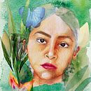 Mi Proyecto del curso: Retrato ilustrado en acuarela. Traditional illustration project by chirimoyiki - 02.10.2018