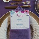 Minutas y place cards flores de acuarela. Un progetto di Graphic design di Virginia Corona Blanco - 10.09.2017